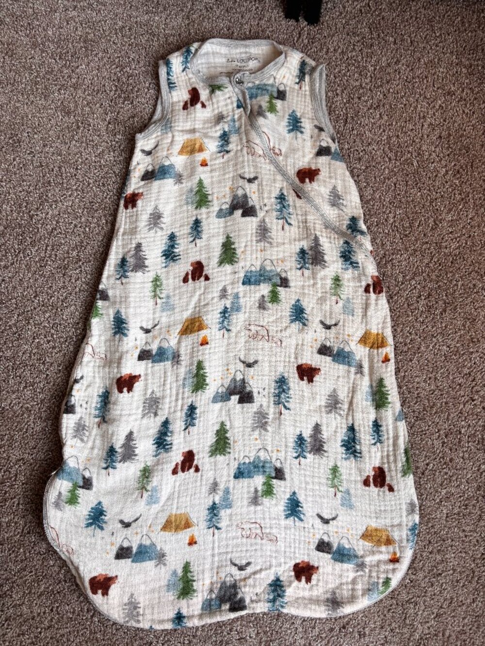 Loulou Lollipop Bamboo Muslin Sleep Sack Bag Wearable Blanket Size 12-24mo